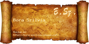 Bora Szilvia névjegykártya